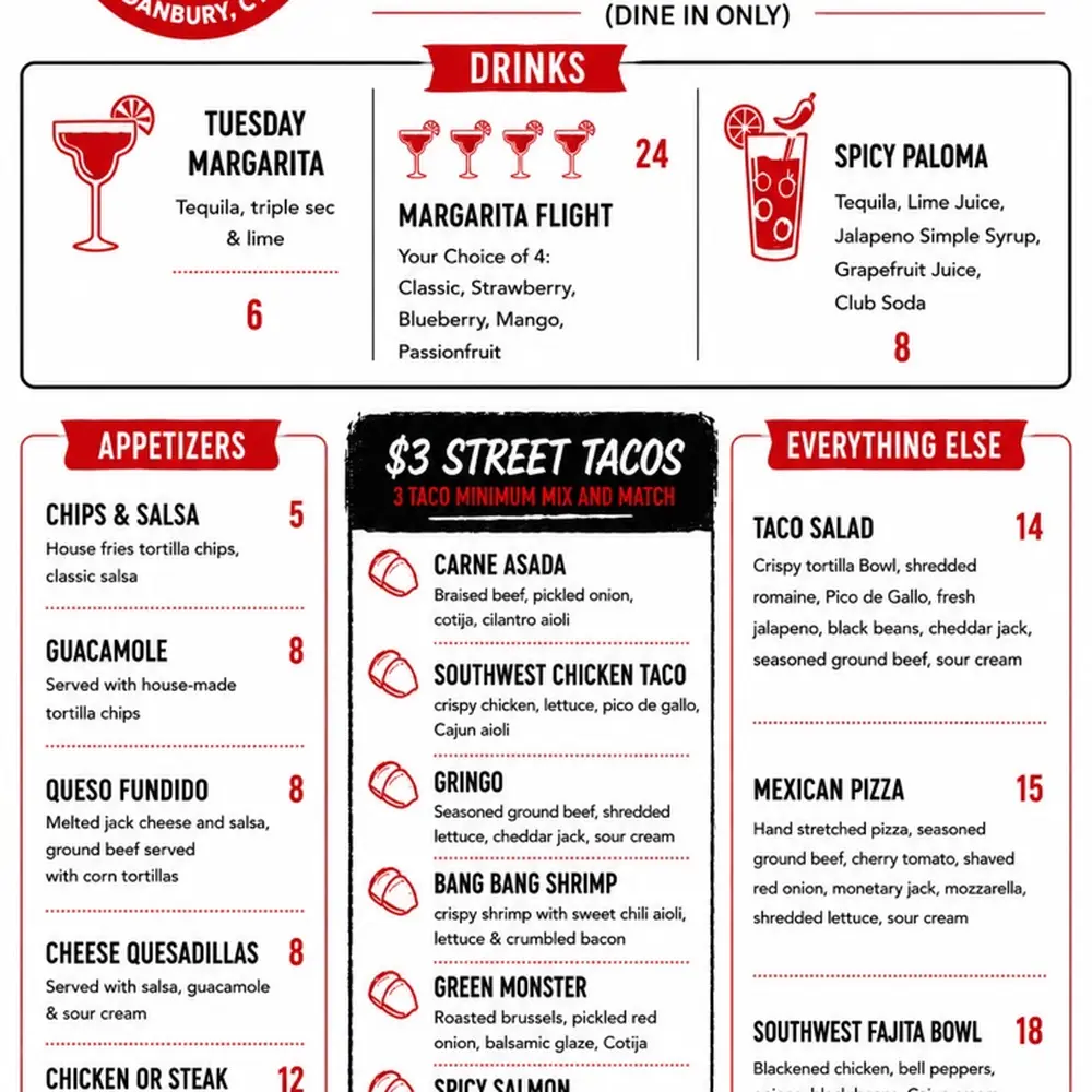Taco Tuesday specials at Vans Craft Kitchen in Danbury